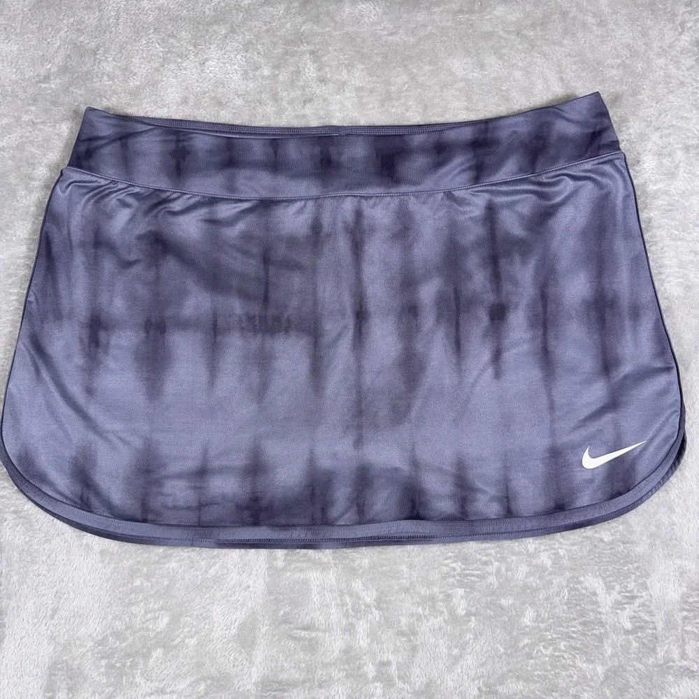 Nike‎ Dri Fit Tennis Skirt Womens Size XL Gray Built In Briefs Pickle Ball Golf